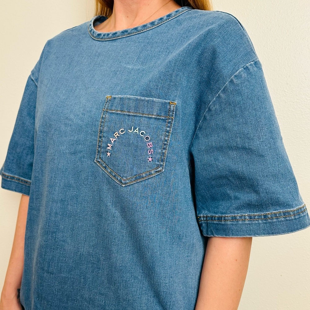 Marc Jacobs Blue Denim Mini Dress - Picture 4 of 10